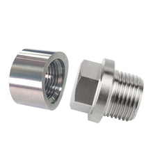 Load image into Gallery viewer, Universal Auto Parts Stainless Steel Oxygen Sensor Nut Weld Bung Plug Kit M18x1.5 O2 Sensor Adapter Curve Notched Nut Bung