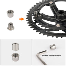 Load image into Gallery viewer, 5Pcs M8 Bicycle Threaded Crankset Bolts Single Double Triple Bicycle Chainring 6.5/8.5mm Height MTB Road Crankset Fixing Nuts