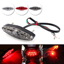 Load image into Gallery viewer, Universal 12V Motorcycle Tail Lights License Plate Rear Taillight Motor Equipments Motorcycle Brake Stop Lamp Accessories