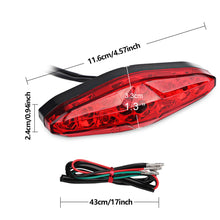 Load image into Gallery viewer, Universal 12V Motorcycle Tail Lights License Plate Rear Taillight Motor Equipments Motorcycle Brake Stop Lamp Accessories