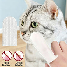 Load image into Gallery viewer, 50PCS Pet Finger Toothbrush Wipes Disposable Non-Woven Dog Cat Dental Care Kit & Eye Cleaning Pads Oral Hygiene Tools