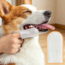 Load image into Gallery viewer, 50PCS Pet Finger Toothbrush Wipes Disposable Non-Woven Dog Cat Dental Care Kit & Eye Cleaning Pads Oral Hygiene Tools