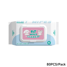 Load image into Gallery viewer, 80Pcs Pet Wipes Disposable 2-in-1 Cleaning Wipes for Dogs Cats Tear Stain Remover & Butt Cleaning Non-Woven Deodorizing Grooming Wipes