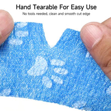 Load image into Gallery viewer, Pet Dog Self-Adhesive Elastic Bandage Wrap Anti-Dirty Paw Protector Bitter Taste Prevents Chewing Outdoor Walking Foot Cover