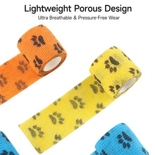 Load image into Gallery viewer, Pet Dog Self-Adhesive Elastic Bandage Wrap Anti-Dirty Paw Protector Bitter Taste Prevents Chewing Outdoor Walking Foot Cover