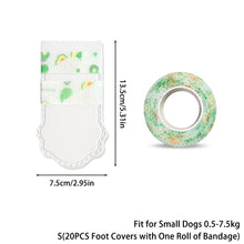 Load image into Gallery viewer, 20Pcs Pet Disposable Booties Non-Woven Waterproof Leg Sleeves for Dogs Cats Outdoor Walking Paw Protector Dirty Proof Feet Cover