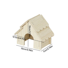 Load image into Gallery viewer, Wooden Hamster House Hideout Small Animal Hideaway Platform Ladder Climbing Toy Real Wood Cage Decor for Hamster Bird Parrot