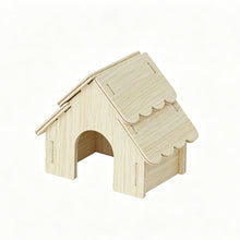 Load image into Gallery viewer, Wooden Hamster House Hideout Small Animal Hideaway Platform Ladder Climbing Toy Real Wood Cage Decor for Hamster Bird Parrot
