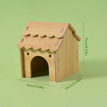 Load image into Gallery viewer, Wooden Hamster House Hideout Small Animal Hideaway Platform Ladder Climbing Toy Real Wood Cage Decor for Hamster Bird Parrot