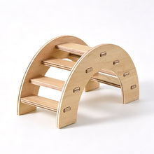 Load image into Gallery viewer, Wooden Hamster House Hideout Small Animal Hideaway Platform Ladder Climbing Toy Real Wood Cage Decor for Hamster Bird Parrot