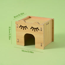 Load image into Gallery viewer, Wooden Hamster House Hideout Small Animal Hideaway Platform Ladder Climbing Toy Real Wood Cage Decor for Hamster Bird Parrot