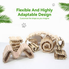 Load image into Gallery viewer, Wooden Hamster Fence Playpen Barrier for Syrian Dwarf Gerbils Quail Cage Divider Small Animal Enclosure DIY Habitat Decoration Accessories