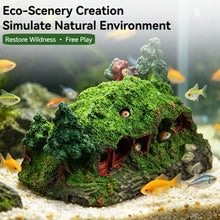 Load image into Gallery viewer, Pumpkin Tree Stump Aquarium Decoration Fish Shrimps Shelter House Landscaping Ornaments Decor Fish Tank Submarine Cave Decor