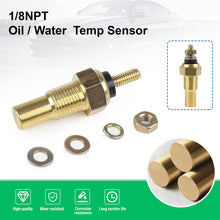 Load image into Gallery viewer, Universal Car Water Temperature 1/8 Npt Coolant Oil Temp Sensor Electrical Sender Transmission Sensor Electric Gauge 0-300f