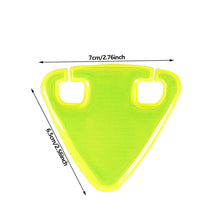 Load image into Gallery viewer, Reflective Bike Saddle Pendant Sticker Night Light Decor Decals Vinyl Triangle Tape Safety Warning Streamer Cycling Decoration Accessories