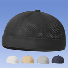 Load image into Gallery viewer, Men's Brimless Mesh Beanie Cap Summer Hat Adjustable Breathable Quick Drying Cooling Stretch Hat For Cycling Running Accessories
