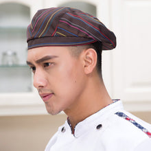 Load image into Gallery viewer, Men Women Cotton Blend Beret Cap Adjustable Chef Kitchen Work Hat Hotel Restaurant Baking Spring Summer Flat Brim Cap