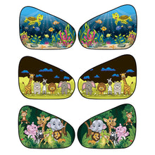 Load image into Gallery viewer, 2Pcs Car Sun Shade Side Window Cover Windscreen Roof Window Folding Visor Cartoon UV Protection Sun Visor Protector Cover Auto Accessories