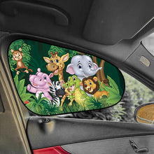 Load image into Gallery viewer, 2Pcs Car Sun Shade Side Window Cover Windscreen Roof Window Folding Visor Cartoon UV Protection Sun Visor Protector Cover Auto Accessories