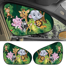 Load image into Gallery viewer, 2Pcs Car Sun Shade Side Window Cover Windscreen Roof Window Folding Visor Cartoon UV Protection Sun Visor Protector Cover Auto Accessories