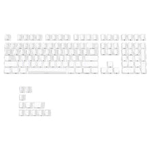 Load image into Gallery viewer, Foggy Transparent Crystal PC Keycaps MDA Height Creamy White Side Print RGB Backlit Keycaps 119 Keys for MX Switches Keyboard