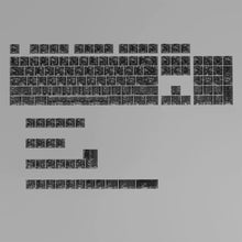 Load image into Gallery viewer, Carbon Fiber Pattern Transparent PC Keycaps 132 Keys OEM Height Side Print Transparent Keycaps for Mechanical Gaming Keyboard