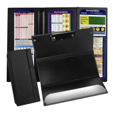 Load image into Gallery viewer, Nursing Clipboard Foldable Handheld Folders Portable Writing Board 3 Layers Secure Paper Grip for Ducuments for Doctors Students