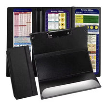 Load image into Gallery viewer, Nursing Clipboard Foldable Handheld Folders Portable Writing Board 3 Layers Secure Paper Grip for Ducuments for Doctors Students