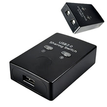 Load image into Gallery viewer, USB Switch 2 Port Manual USB HUB Two Computers Share U Disk Printer Devices Two In One Out USB2.0 Sharer