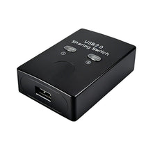 Load image into Gallery viewer, USB Switch 2 Port Manual USB HUB Two Computers Share U Disk Printer Devices Two In One Out USB2.0 Sharer