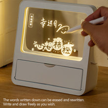 Load image into Gallery viewer, 3D Pen Holder Night Light LED Desk Lamp with Motivational Sign Creative Graduation Gift for Students Present Room Decor
