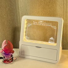 Load image into Gallery viewer, 3D Pen Holder Night Light LED Desk Lamp with Motivational Sign Creative Graduation Gift for Students Present Room Decor