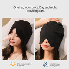 Load image into Gallery viewer, Travel Cotton Sleep Cap Comfortable Warm Sleep Pullover Pullover Design Windproof Nighttime Hat Women Men