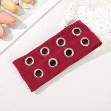 Load image into Gallery viewer, Punk Girl Fabric Hollow Elastic Headbands Metal Rock Personalized Hollow Eyelets Hair Band Casual Sports Grommet Headband