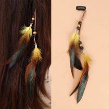 Load image into Gallery viewer, Bohemian Feather Hairband Women's Festive Masquerade Carnival Hippies Costume Indian Prom Gypsy Long Tassel Hair Accessories