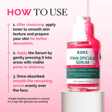 Load image into Gallery viewer, Vitamin Facial Pink Spicule Serum Hydrating Soothing Brightening Microneedling Anti-Wrinkle Pore Tightening Niacinamide Skin Care