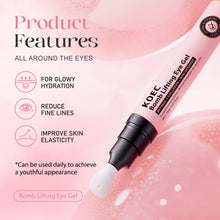 Load image into Gallery viewer, 15ml Aqua Boom Caffein Cooling Brightening Firming Eye Gel Reduce Dark Circles & Fine Lines Hyaluronic Acid Niacinamide
