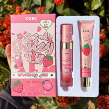 Load image into Gallery viewer, Lip Combo Strawberry Flavor Tinted Lip Oils Long Lasting Moisturizing and Nourishing Plumper Lip Care Gift Makeup