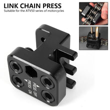 Load image into Gallery viewer, Aluminum Motorcycle Master Link Chain Press Tool Heavy Duty Chain Breaker Tool for 50 Series 520 525 530 Chains Riveting for Motorcycle ATV Chain Pin Press & Rivet Kit