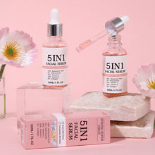Load image into Gallery viewer, 5 In 1 Face Serum Anti-Wrinkle Brightening Vitamin C Niacinamide Hyaluronic Acid Moisturizing Firming Facial Skin Care Essence