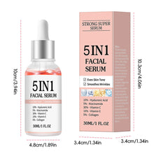 Load image into Gallery viewer, 5 In 1 Face Serum Anti-Wrinkle Brightening Vitamin C Niacinamide Hyaluronic Acid Moisturizing Firming Facial Skin Care Essence