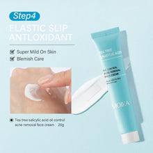 Load image into Gallery viewer, Tea Tree Salicylic Acid Serum Shrink Pore Cream Elimination Large Pores Remove Blackehead Face Smooth Repairing Skin Care Set