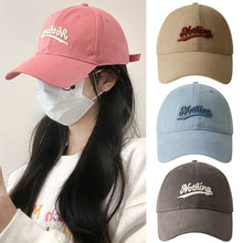 Load image into Gallery viewer, Big Head Circumference Letter Embroidery Baseball Cap Summer Sunscreen Outdoor Peaked Hat Unisex