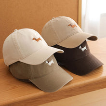 Load image into Gallery viewer, Cute Cartoon Puppy Embroidery Baseball Cap Adjustable Wide Brim Sunshade Unisex Daily Outdoor Leisure Hat