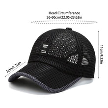 Load image into Gallery viewer, Mesh Curved Brim Baseball Cap Adjustable UV Protection Breathable Summer Outdoor Fishing Hiking Hat Unisex
