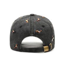 Load image into Gallery viewer, Retro Washed Puppy Embroidery Baseball Cap Soft Top Adjustable Peaked Cap Breathable UV Protection Casual Outdoor Hat