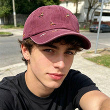 Load image into Gallery viewer, Retro Washed Puppy Embroidery Baseball Cap Soft Top Adjustable Peaked Cap Breathable UV Protection Casual Outdoor Hat