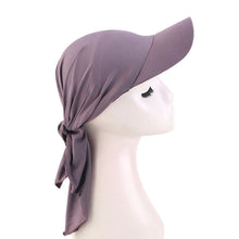 Load image into Gallery viewer, Ethnic Style Classic Solid Color Turban Hat Curved Brim Adjustable Baseball Cap Breathable Sunscreen Headscarf Hat