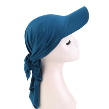 Load image into Gallery viewer, Ethnic Style Classic Solid Color Turban Hat Curved Brim Adjustable Baseball Cap Breathable Sunscreen Headscarf Hat