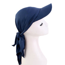 Load image into Gallery viewer, Ethnic Style Classic Solid Color Turban Hat Curved Brim Adjustable Baseball Cap Breathable Sunscreen Headscarf Hat